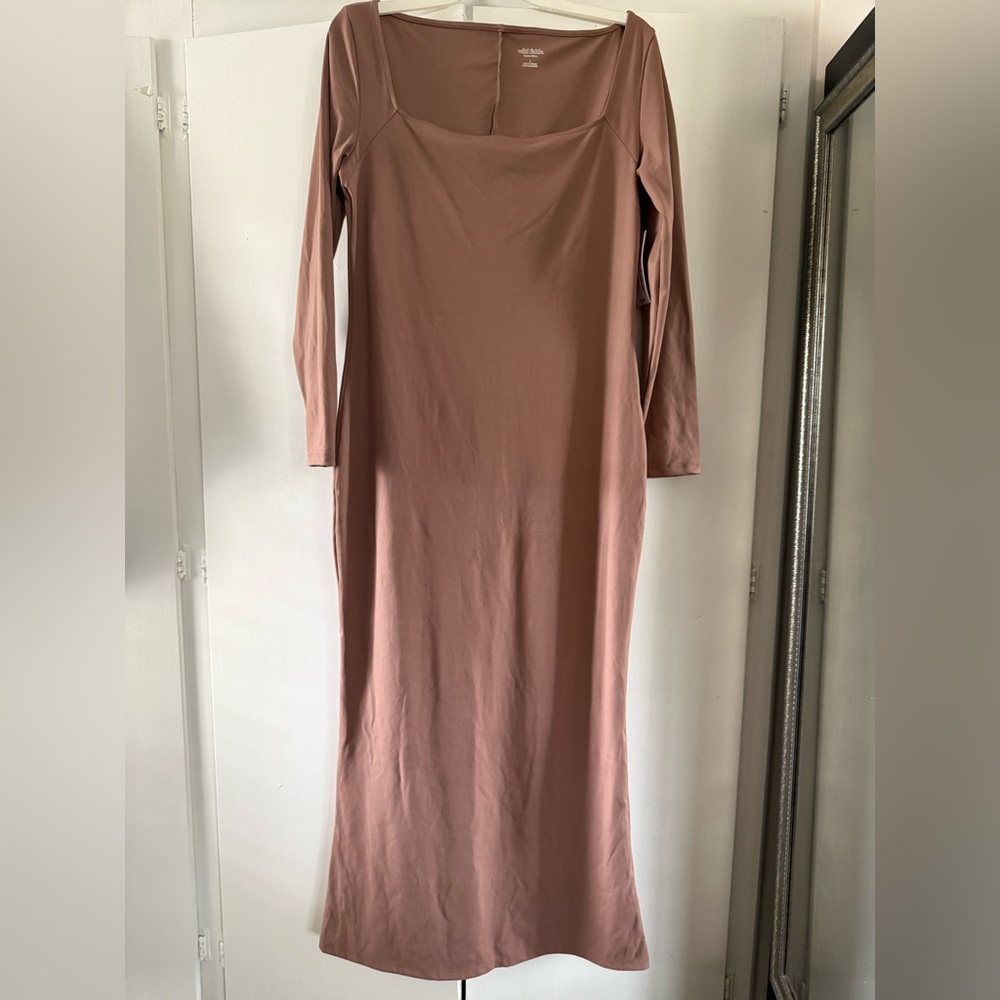 wild fable Long Sleeve Maxi Dress dark taupe